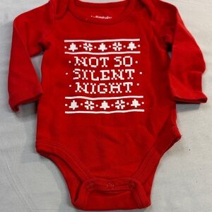 Indigo Baby - Organic Cotton - Red Holiday Long Sleeve One Piece Top/Shirt
